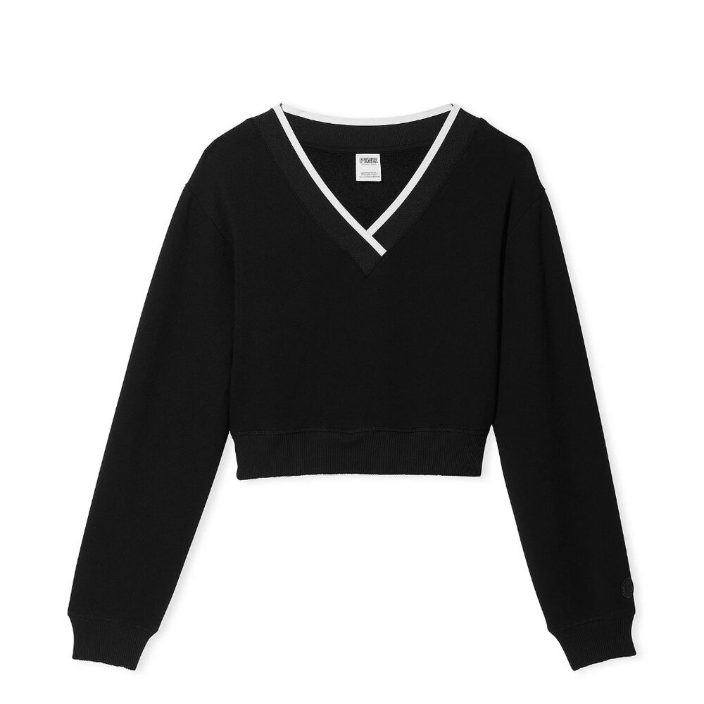 PINK Victoria’s Secret Premium Fleece V-Neck Pullover - Large
